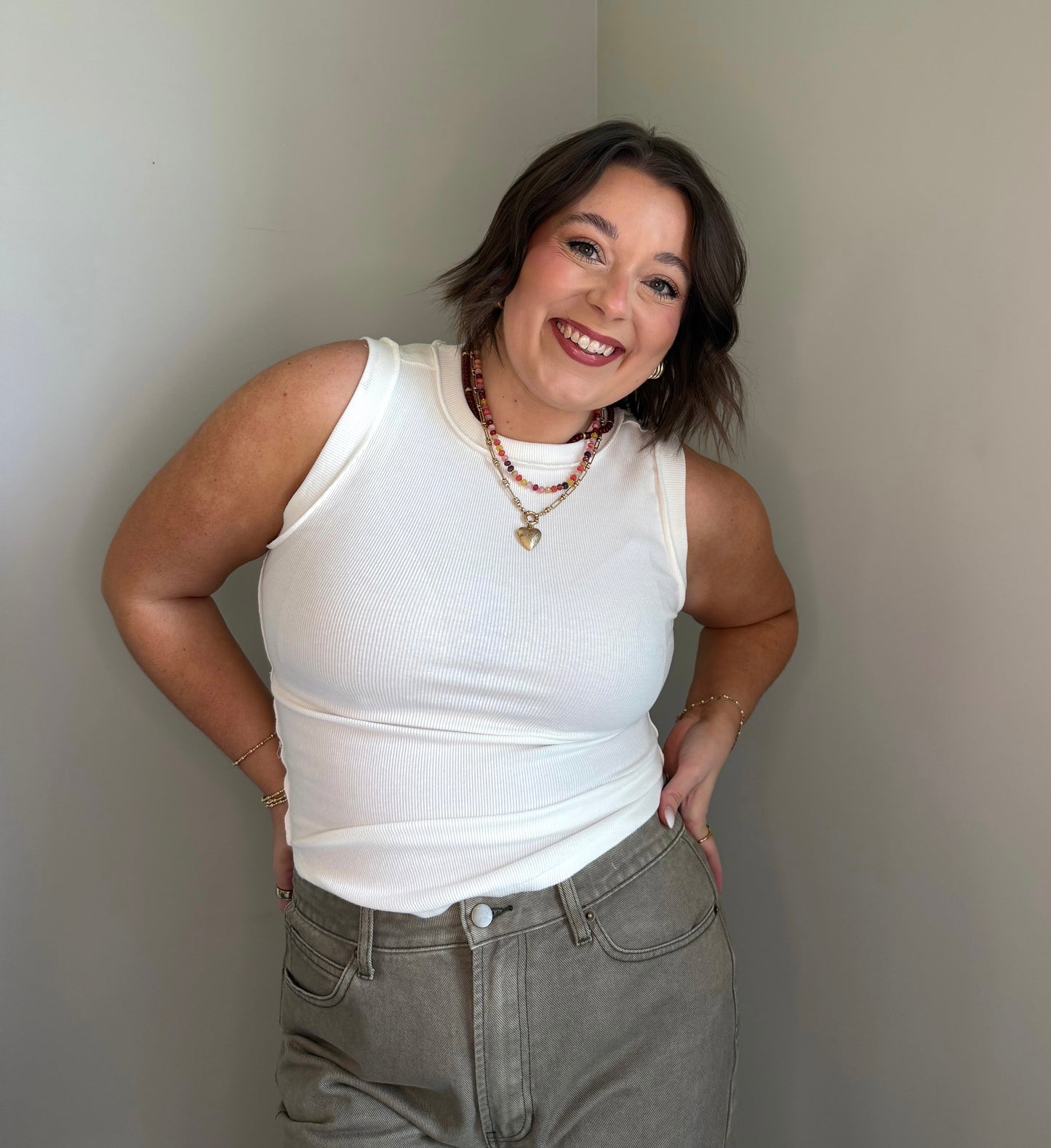 The Petal Tank-White