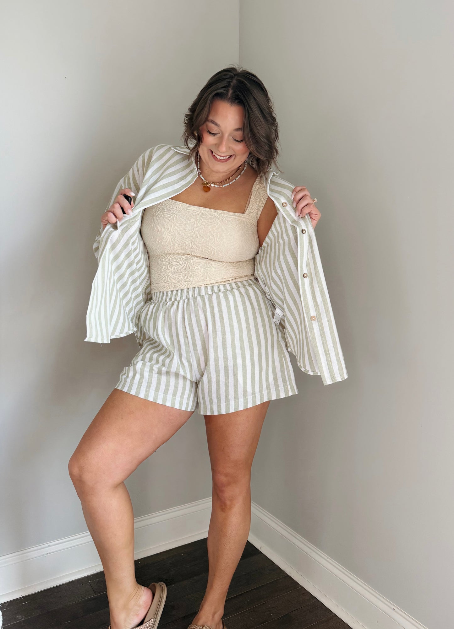 The Palms Striped Shorts