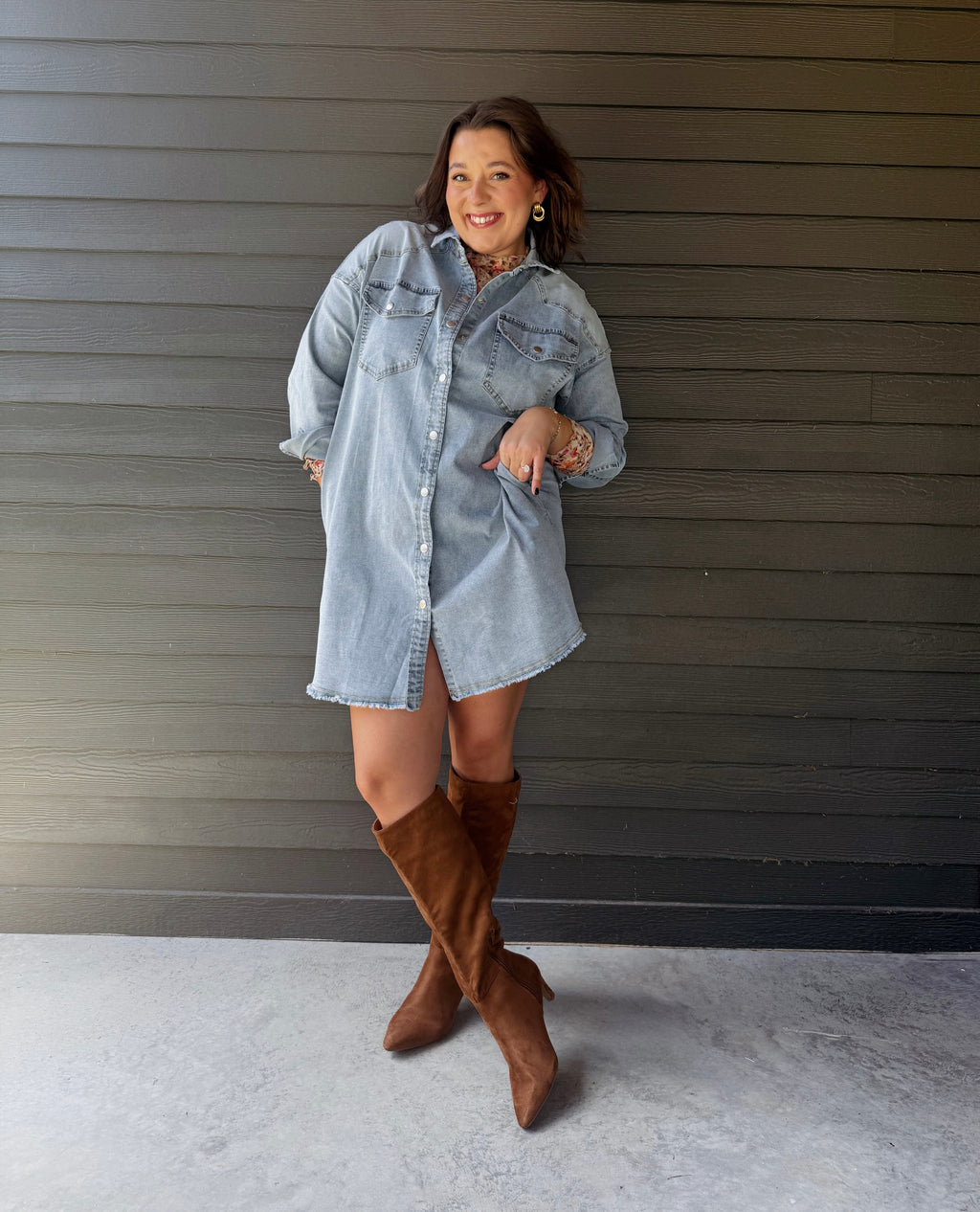 The Riley Denim Shirt Dress