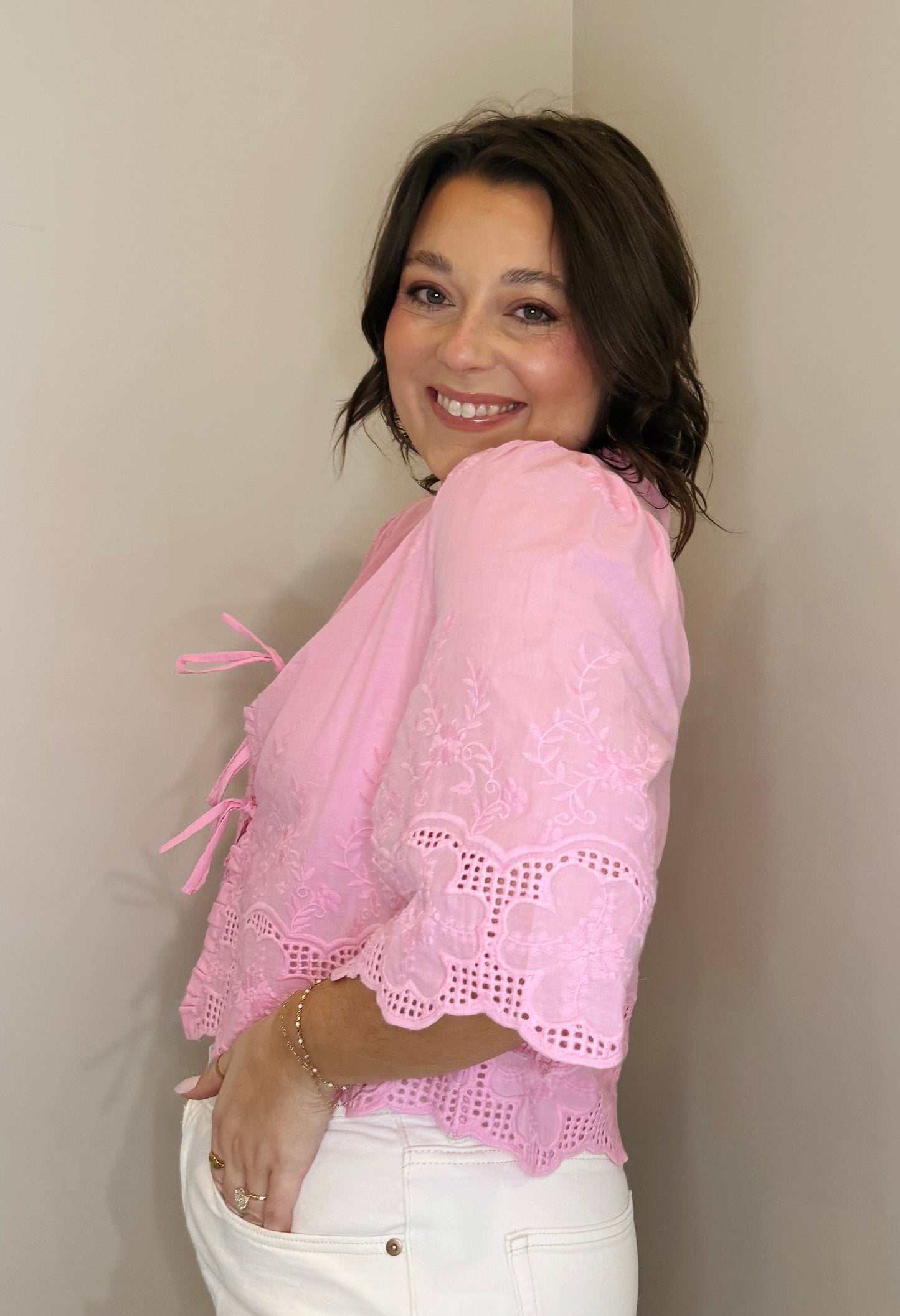 The Morgan Top-Bubblegum Pink