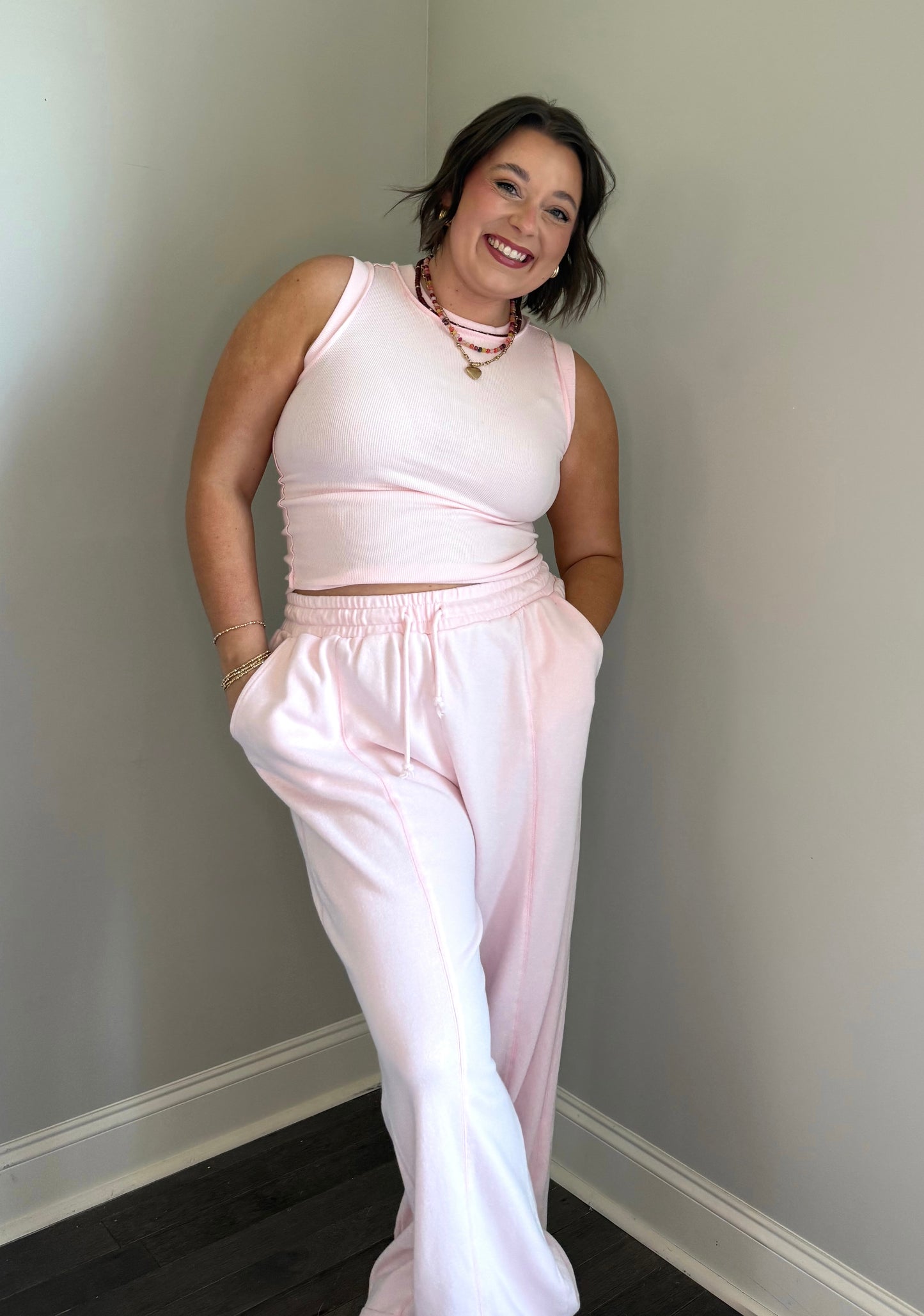 The Petal Tank-Light Pink