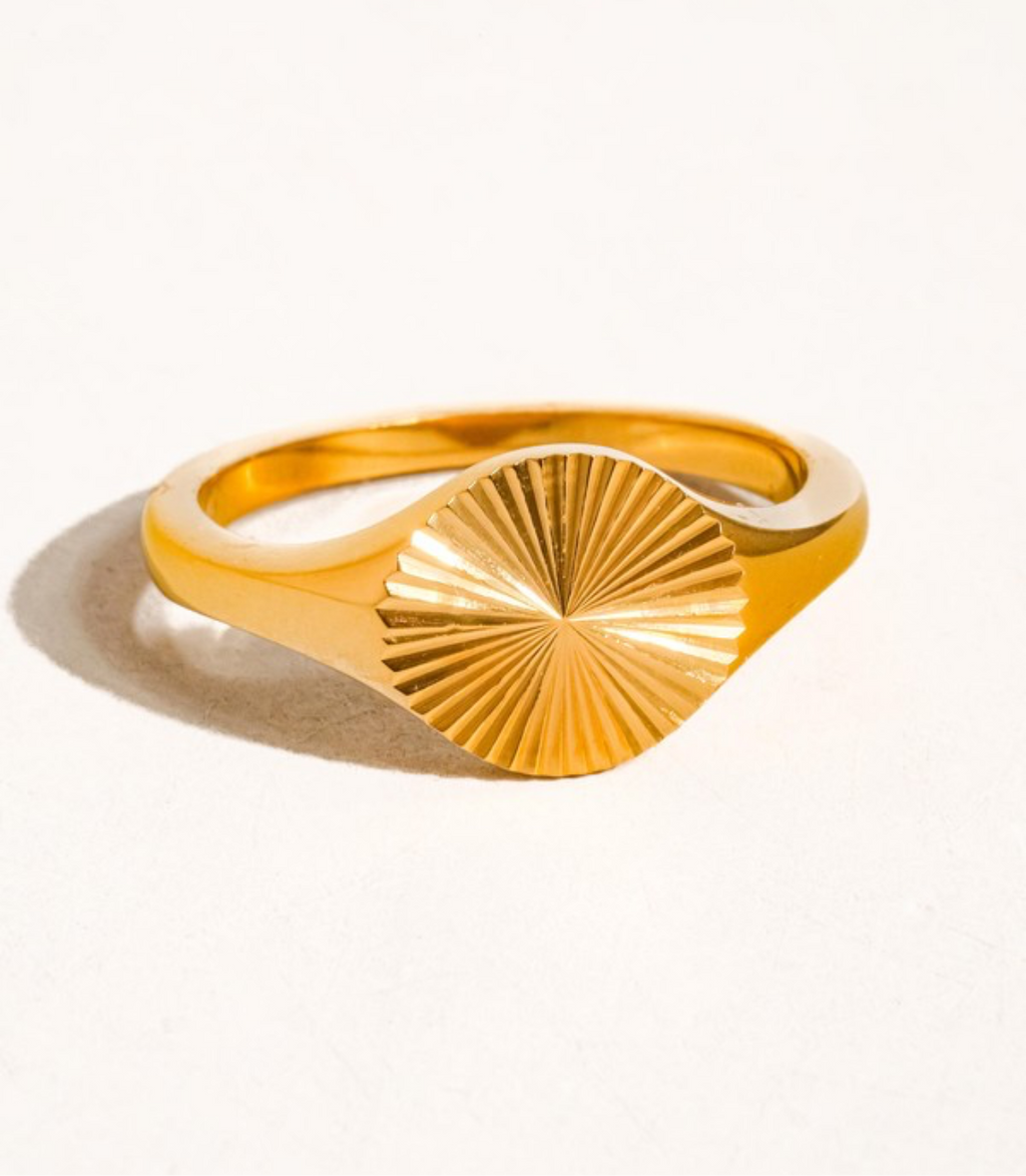 Sunburst Signet Ring