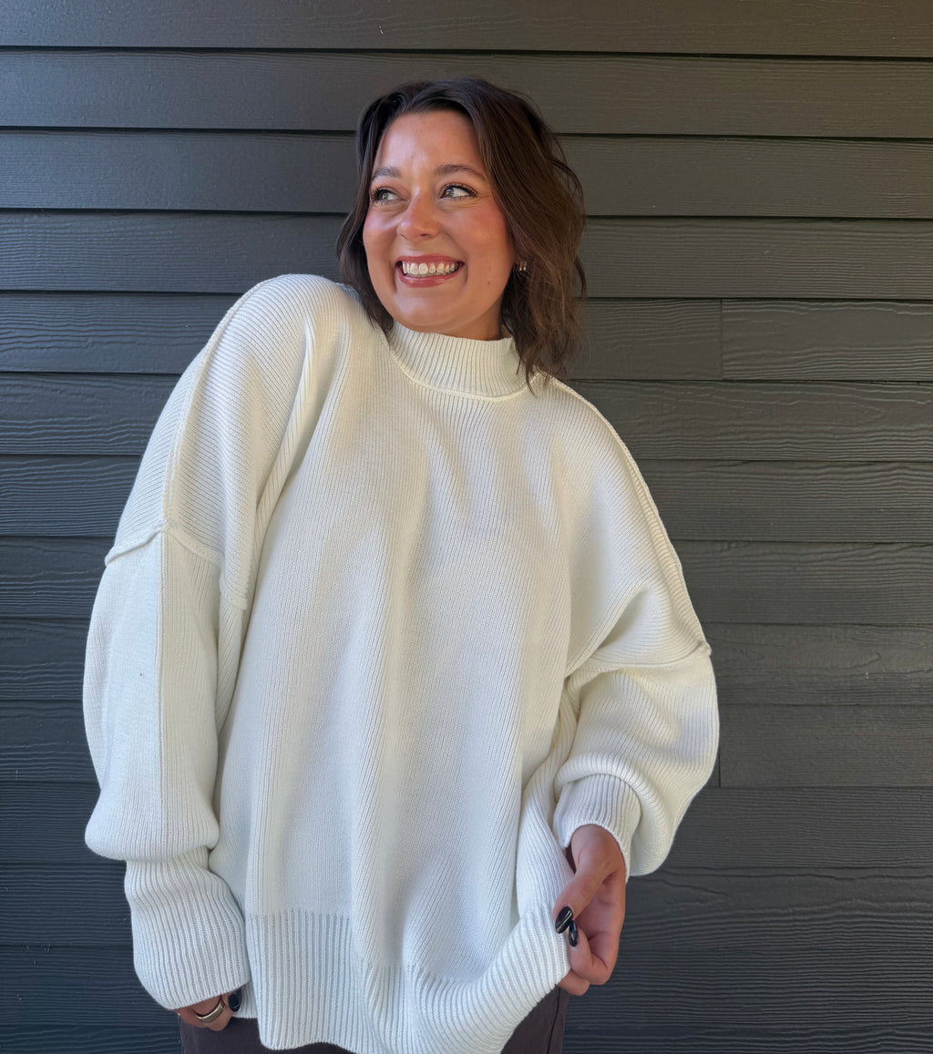 The Camden Sweater-Ivory