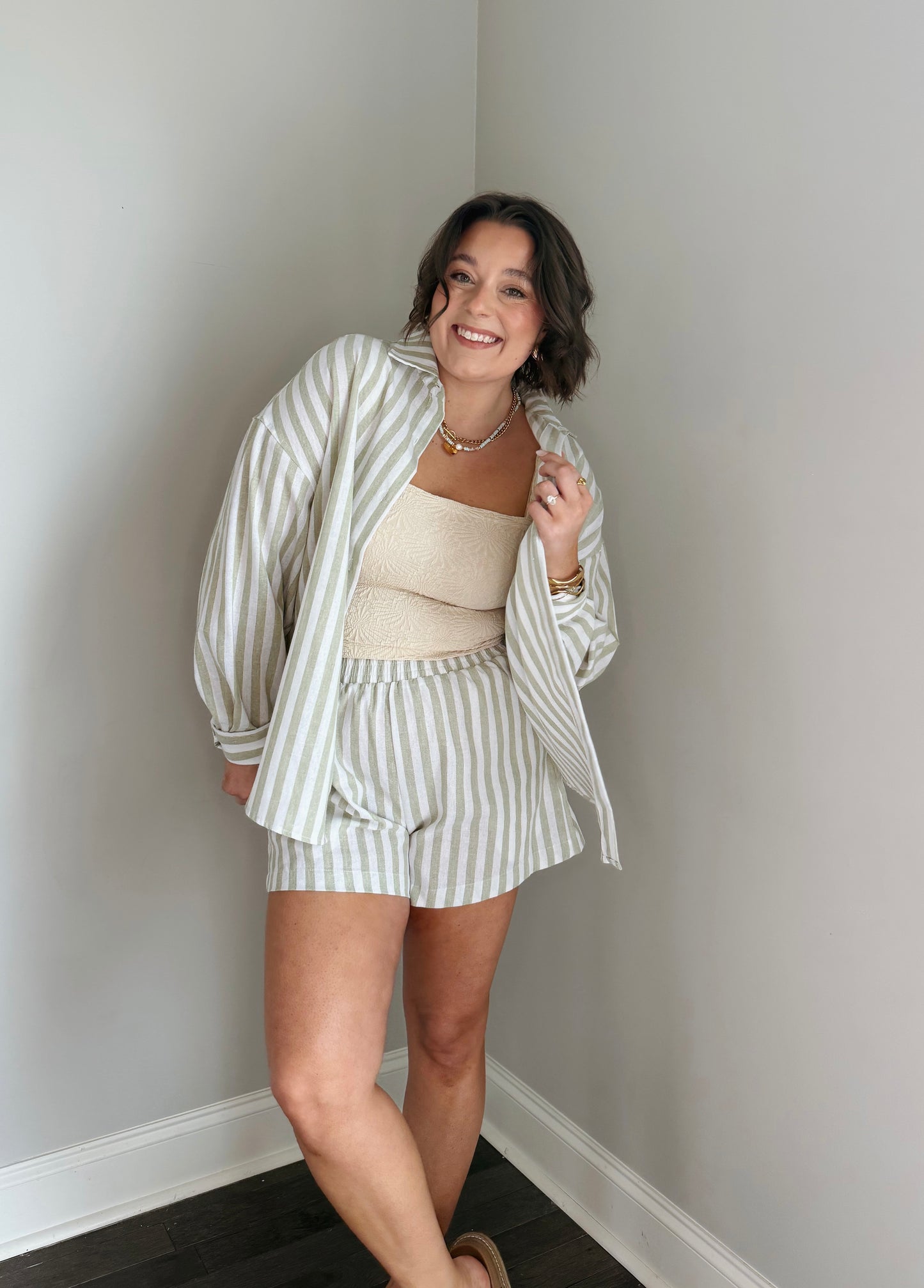 The Palms Striped Shorts