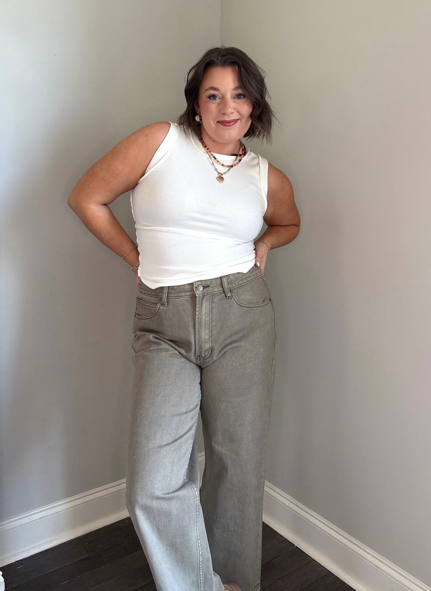 The Petal Tank-White