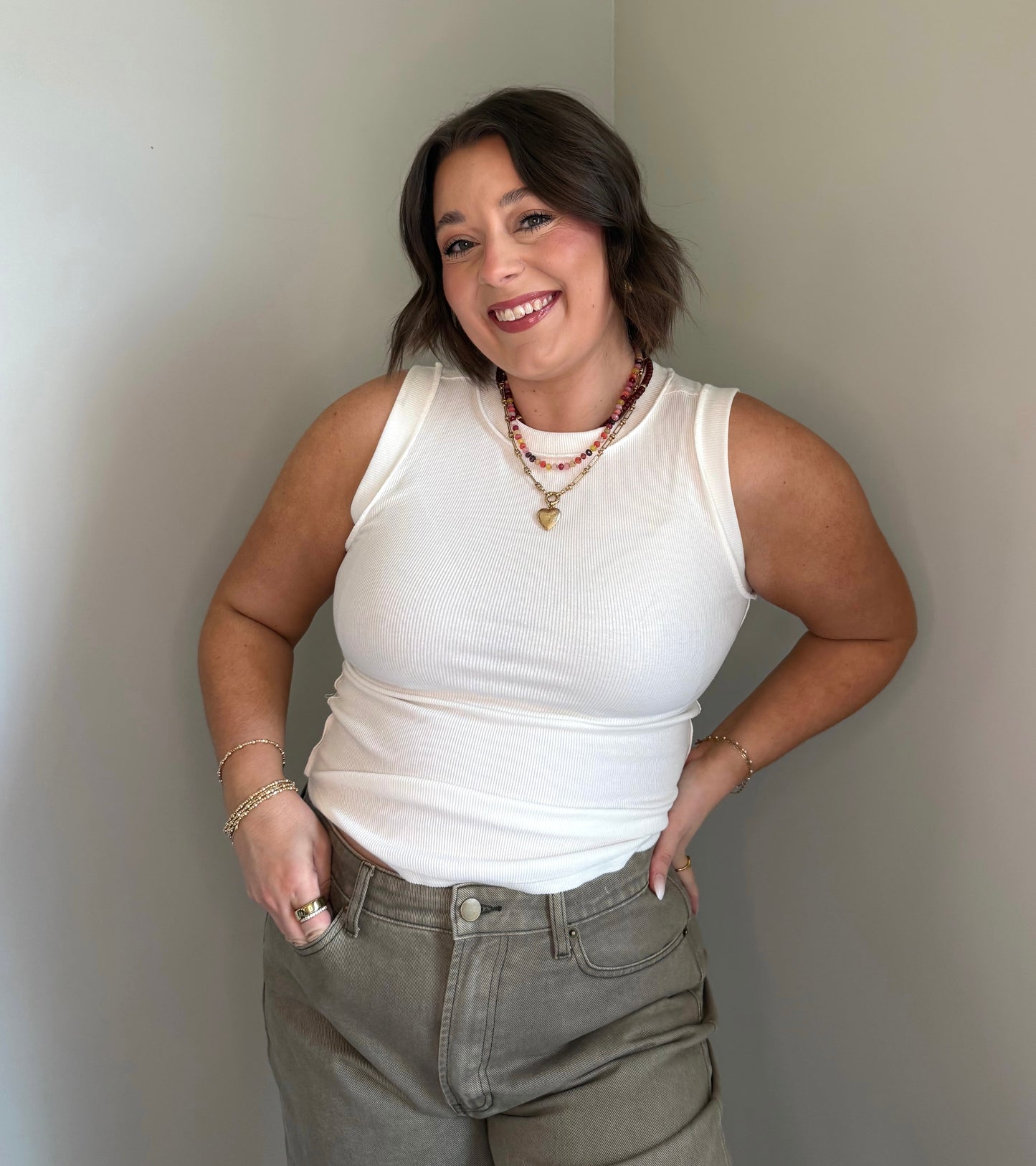 The Petal Tank-White