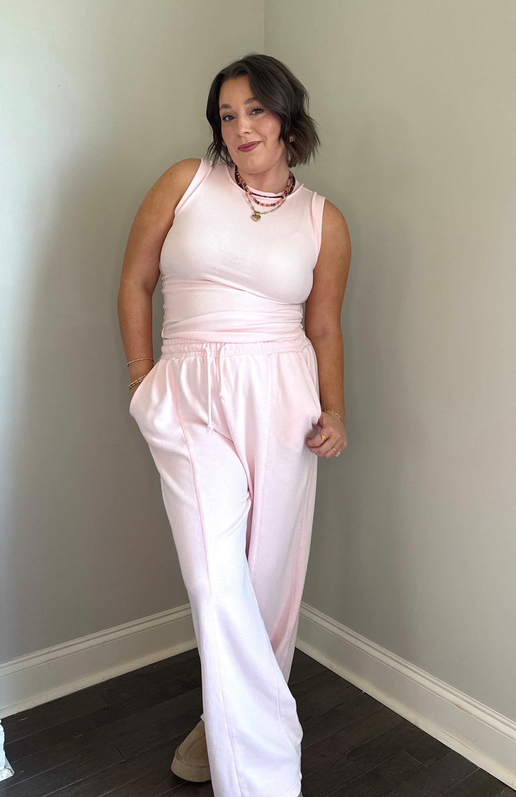 The Petal Tank-Light Pink