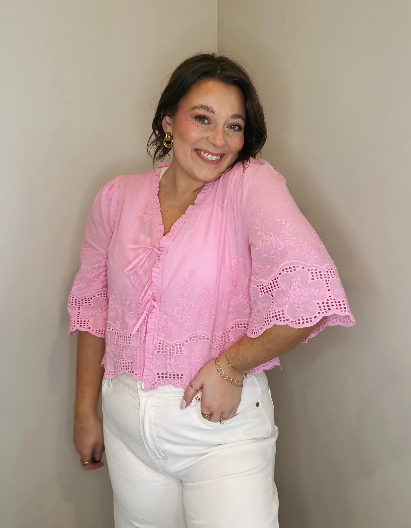 The Morgan Top-Bubblegum Pink