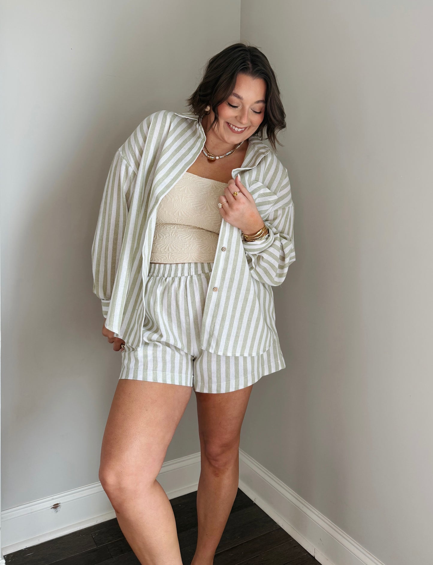 The Palms Striped Button Down