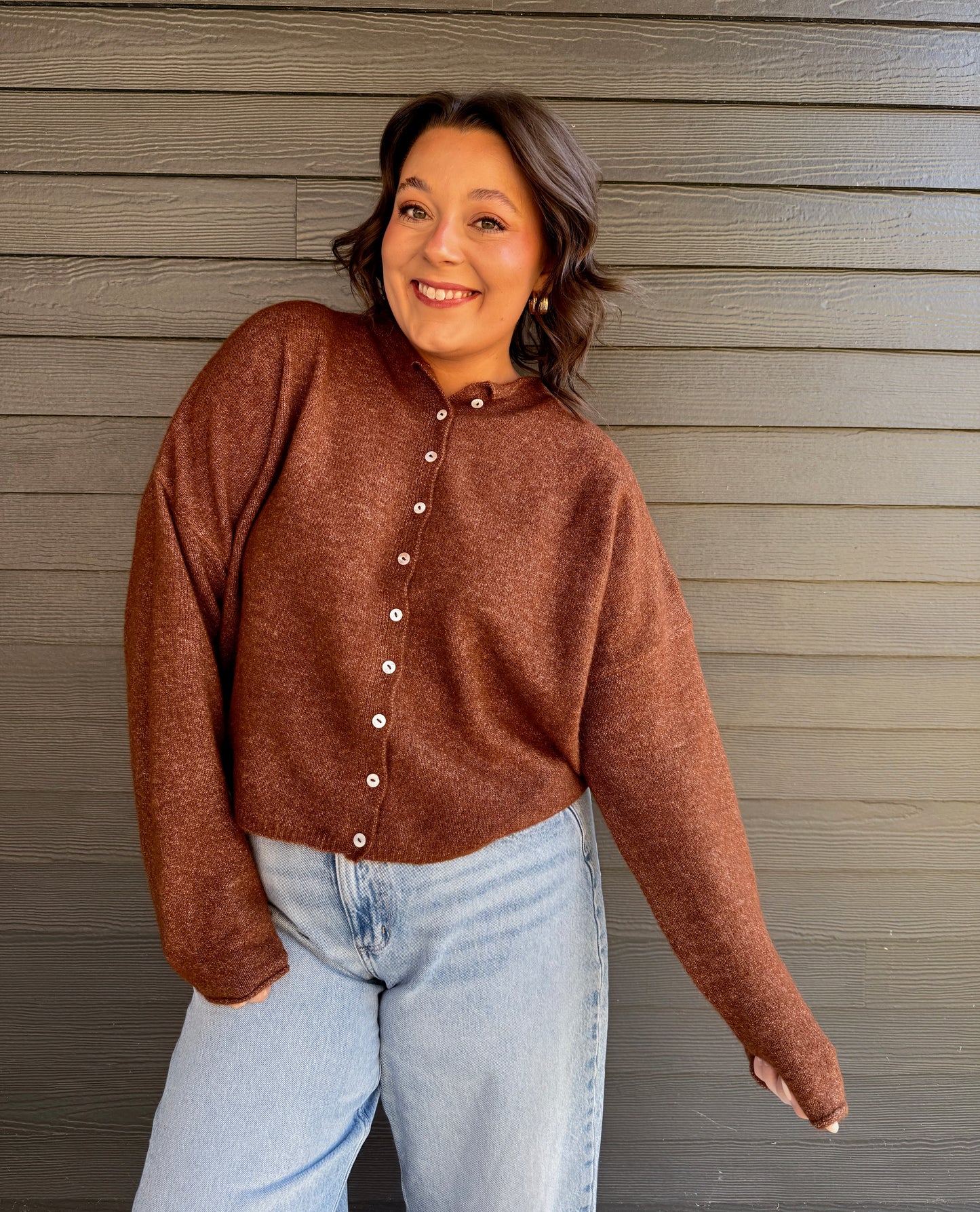 The Row Cardigan- Chestnut