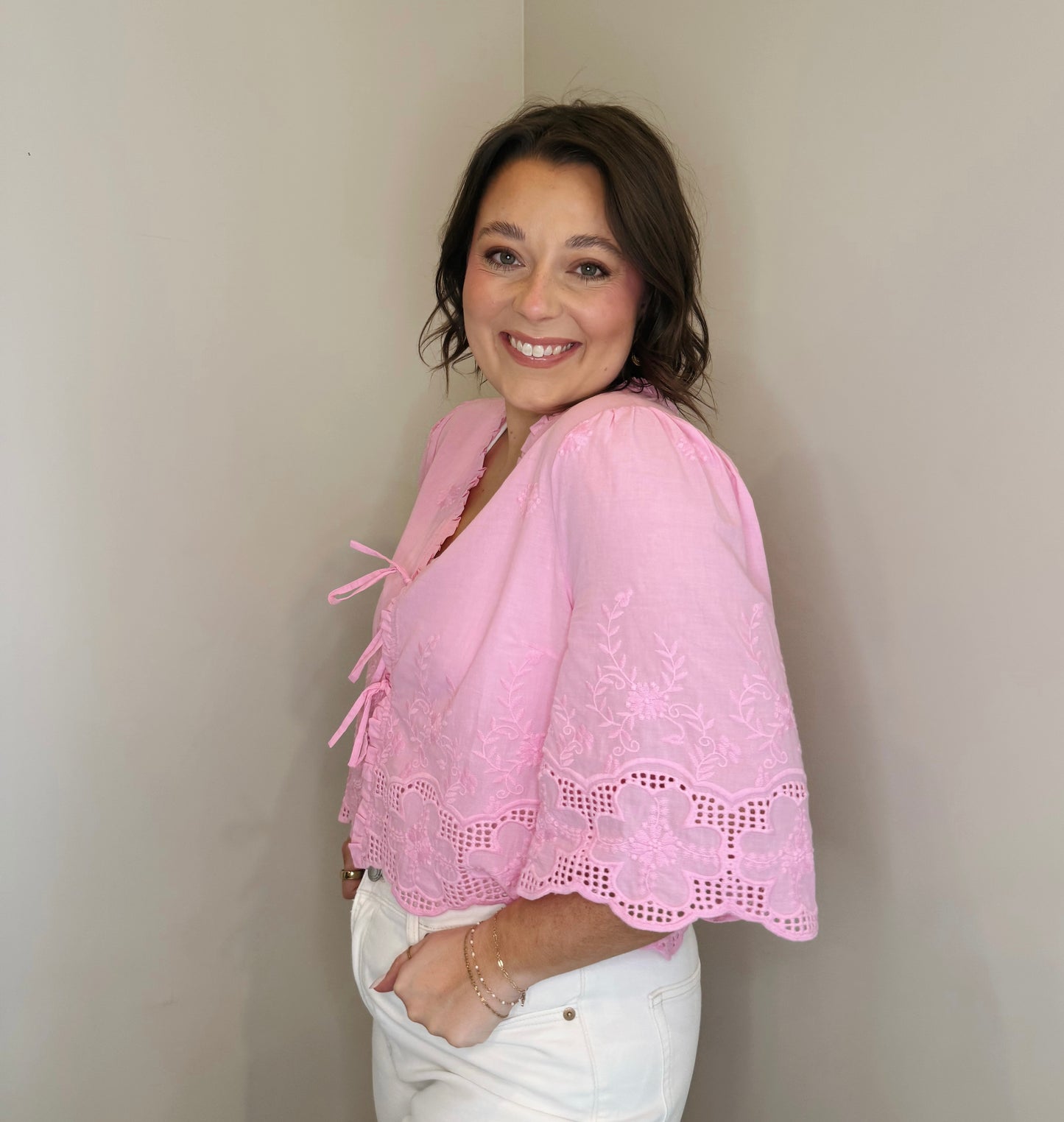 The Morgan Top-Bubblegum Pink