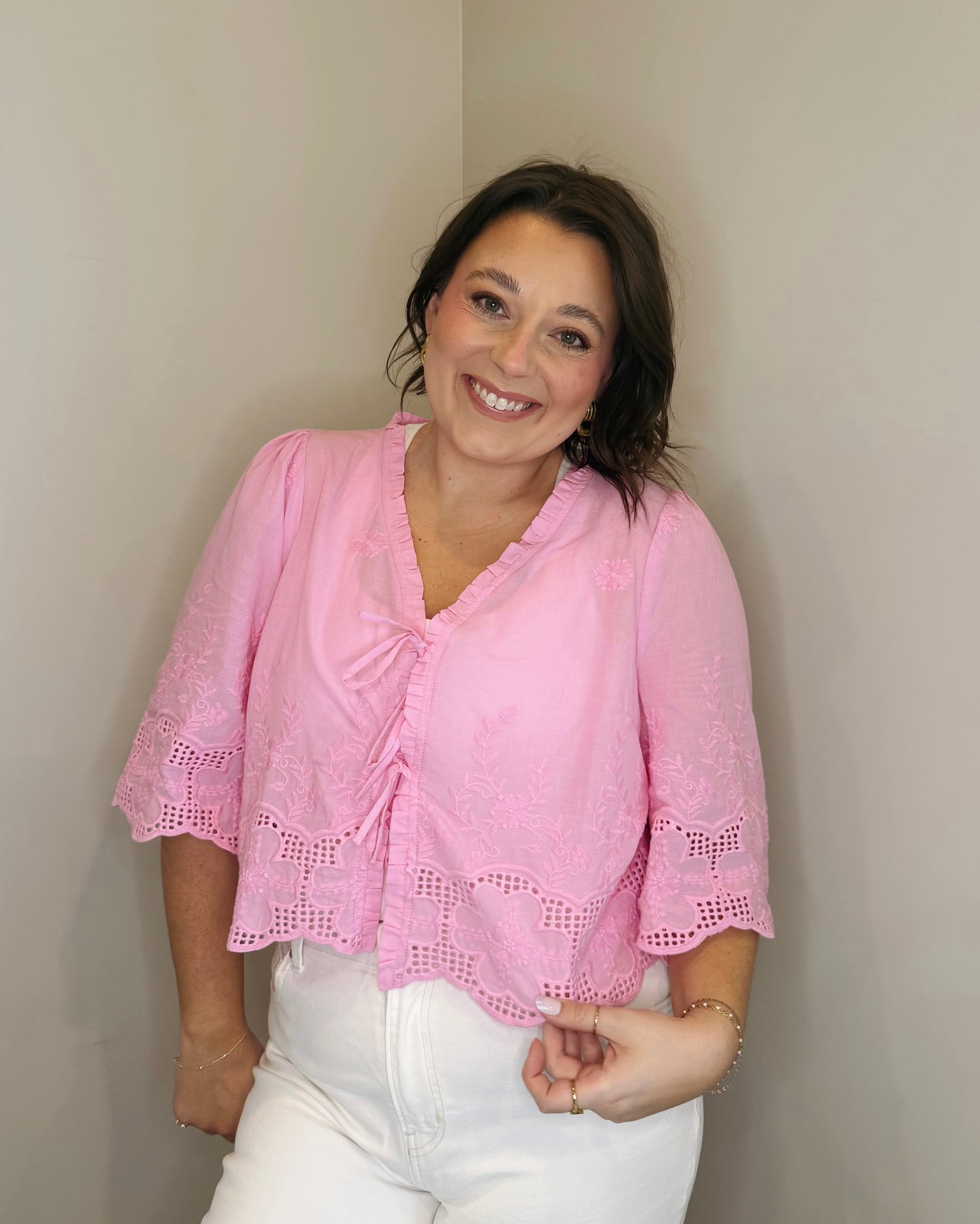 The Morgan Top-Bubblegum Pink