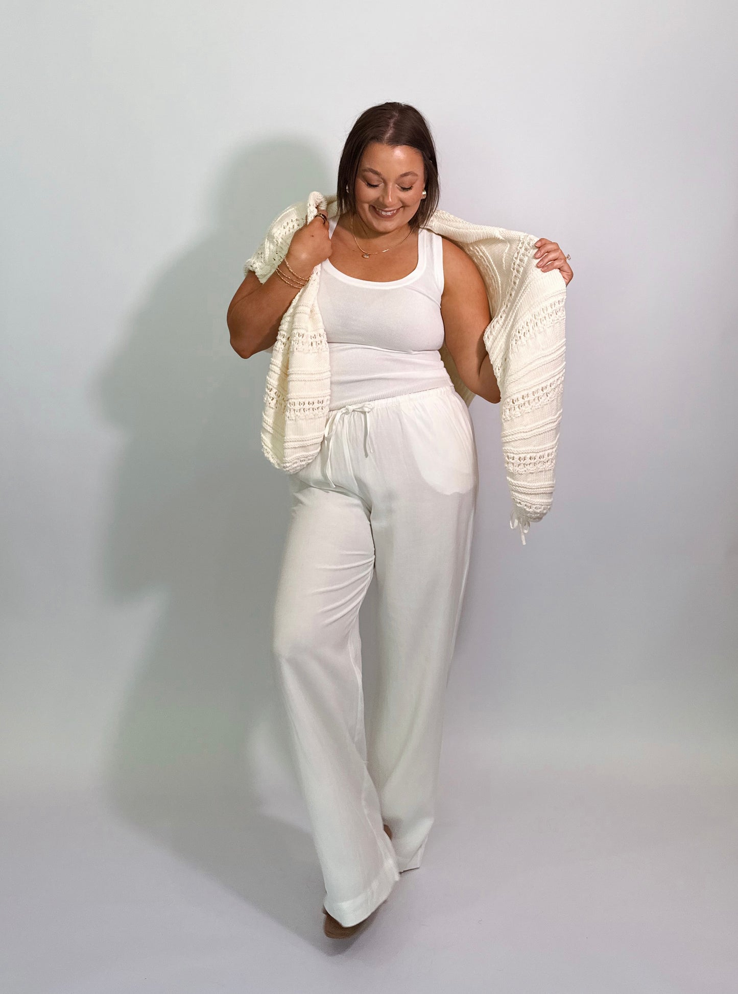 The Soft Knit Tank-White