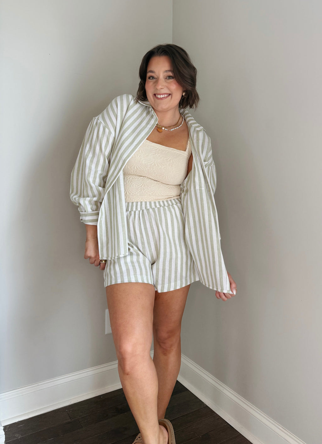 The Palms Striped Button Down