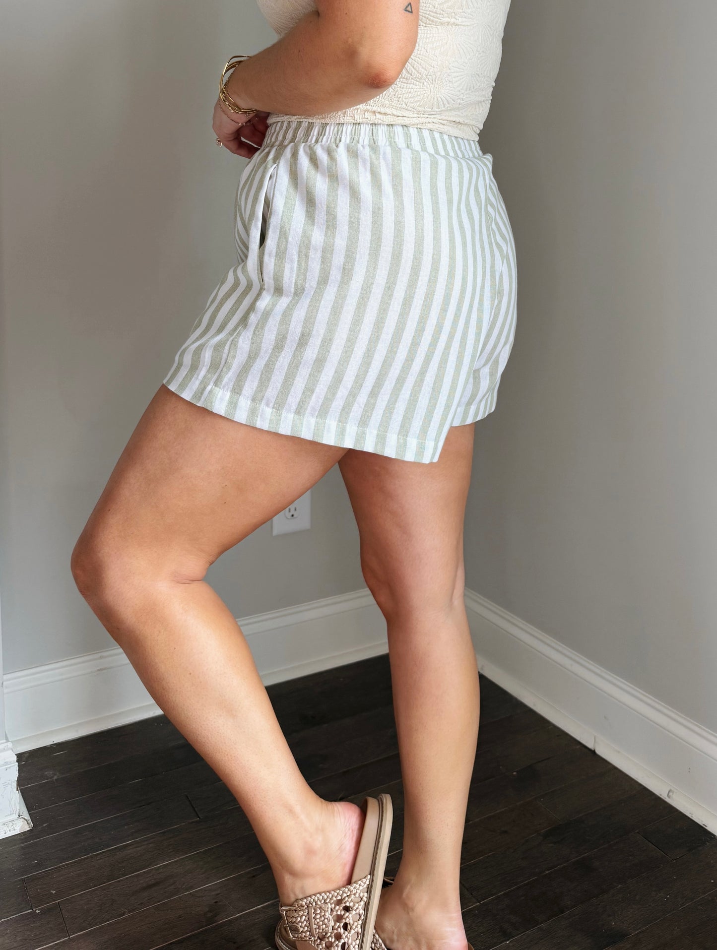 The Palms Striped Shorts